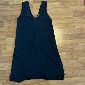 James perse v neck tank cotton dress size 1 charcoal gray